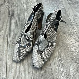 Snake skin booties